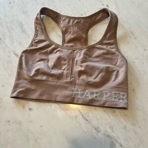 Harper Tan Racerback Sports Bra